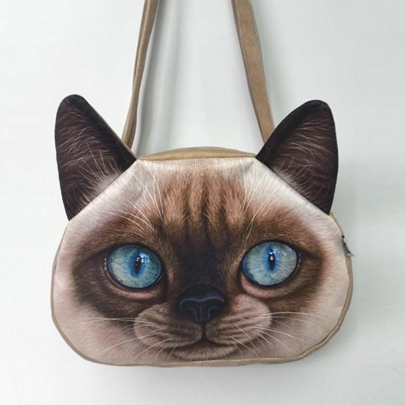 3d Frostat Kattformad Handväska