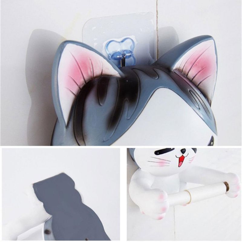 3d Katt Kreativ Tecknad Toalettpapper Rack