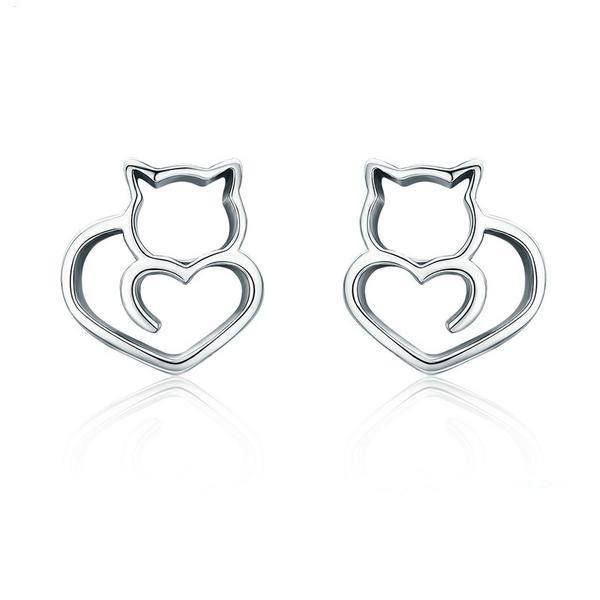 925 Sterling Silver Kattörhängen