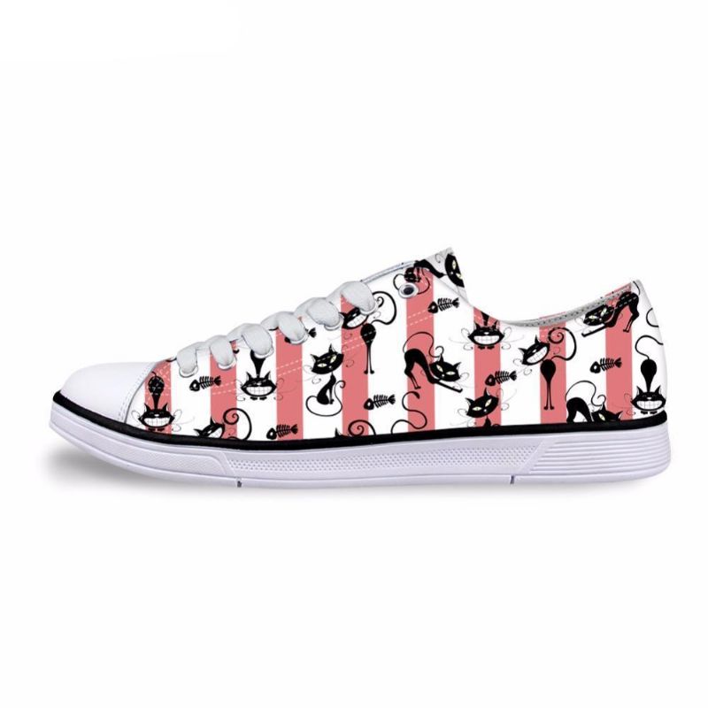 Avslappnad Canvas Canvas Sneaker Katt Skor