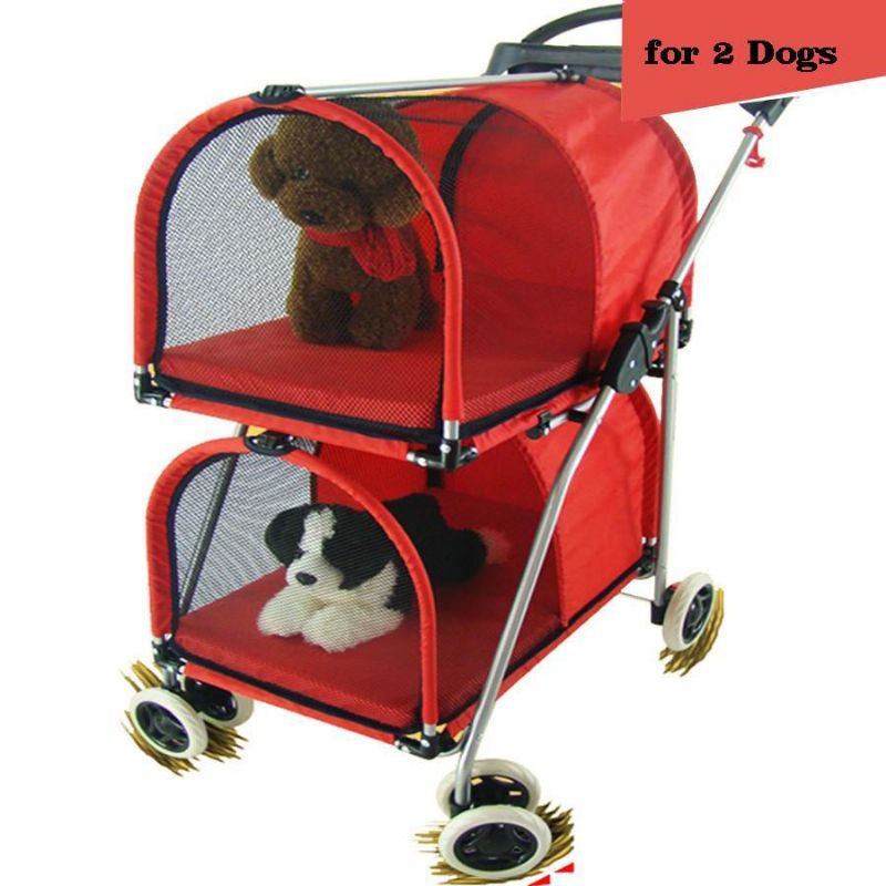Dubbelskikts Barnvagn Bra För Två Hundar Och Katter
