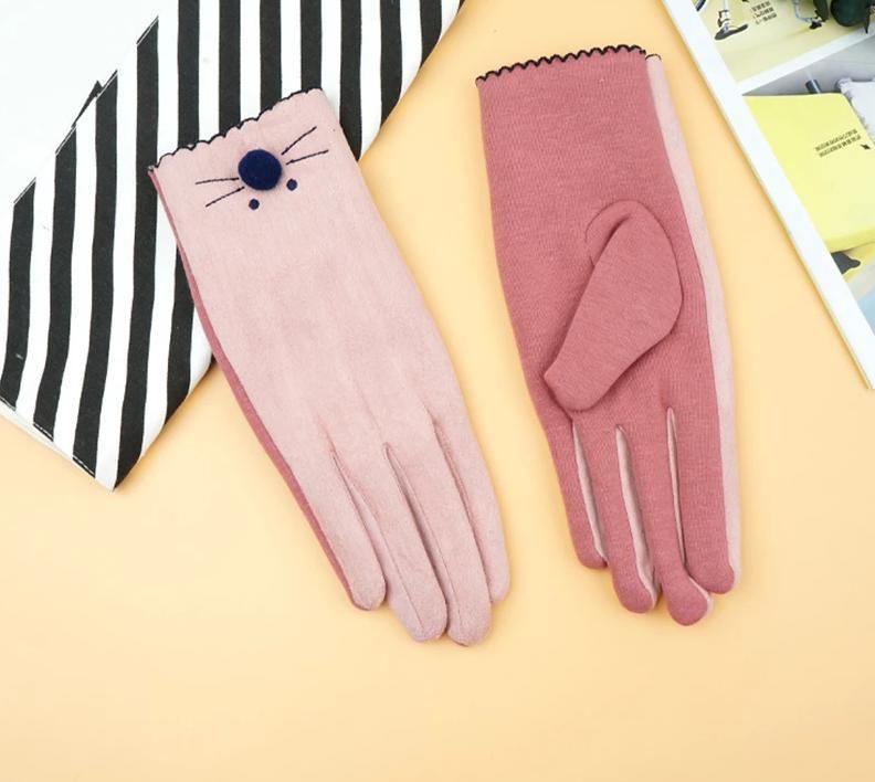 Eleganta Kattdesign Varma Handskar