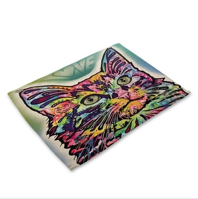 Färgstark Kattdesign Placemat