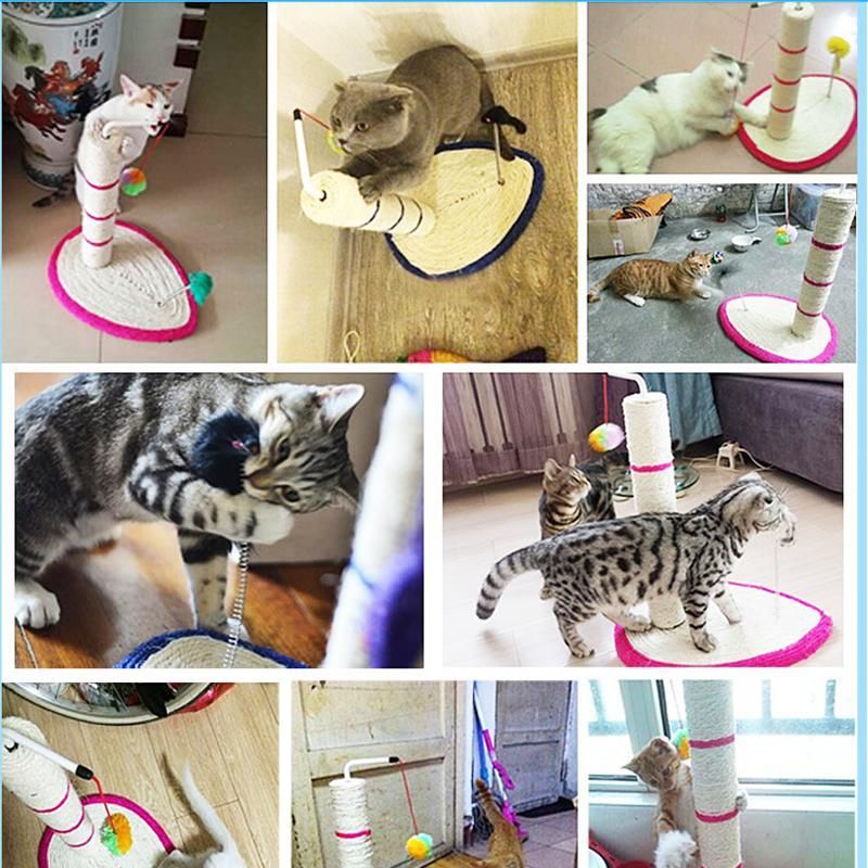 Interaktiv Kattträdklättring Malning Leksaker Med Kulmus
