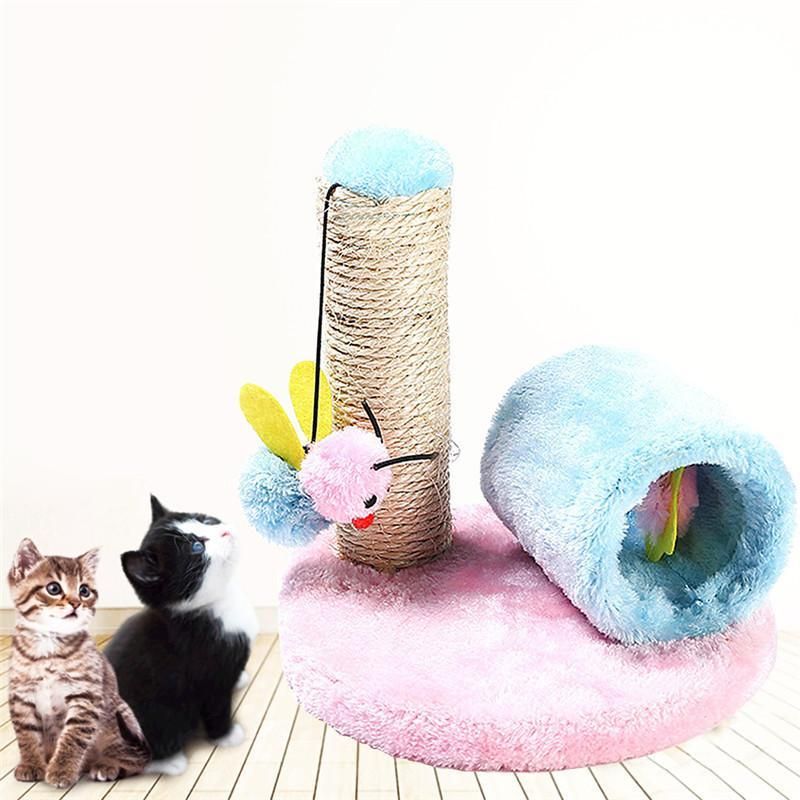 Kattklättringspelarstolpe Med Små Leksaker För Bin