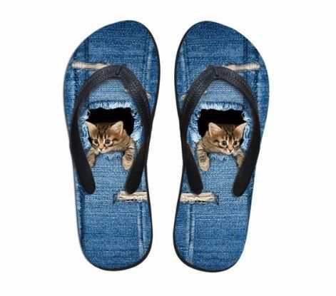 Lömska Kattflip-flops