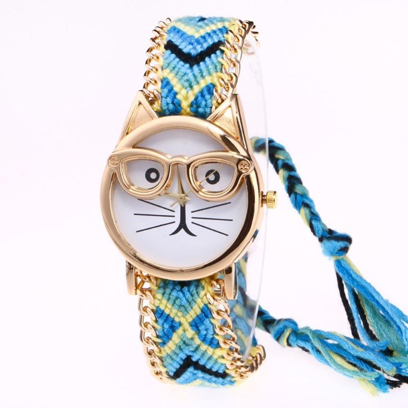 Nördig Söt Kattdesign Armbandsur