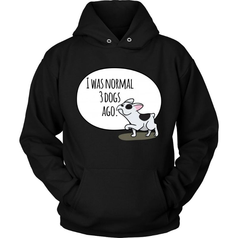 Normal 3 Hundar Sedan Uttalande Design Hoodie