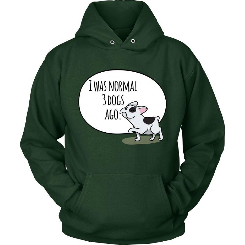 Normal 3 Hundar Sedan Uttalande Design Hoodie