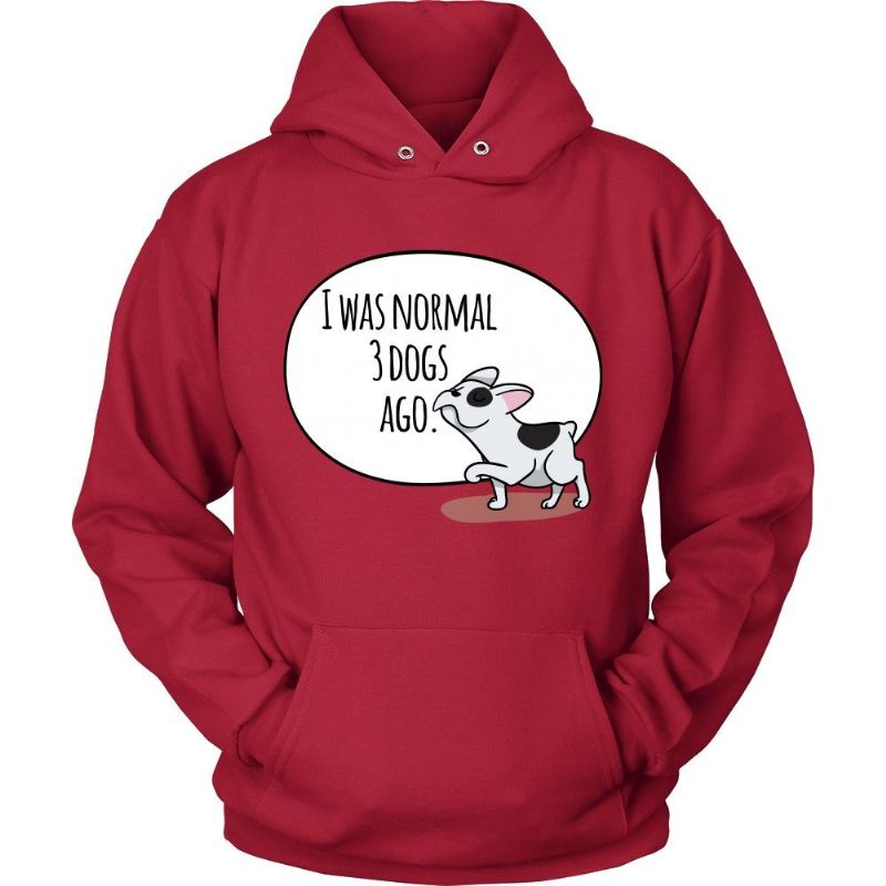 Normal 3 Hundar Sedan Uttalande Design Hoodie