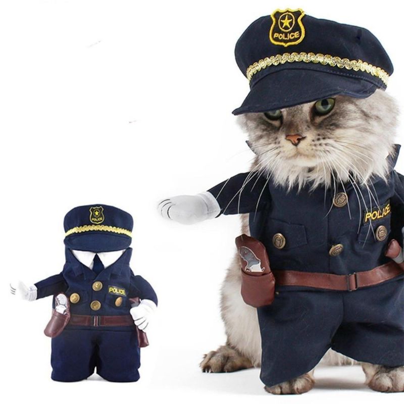 Polis Stil Design Katt Kostym Kläder