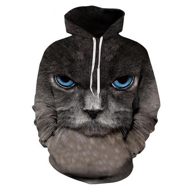 Skarp Kattdesign Unisex Hoodiejacka