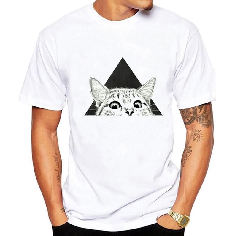 Smyga Katt Tryckt T-shirt