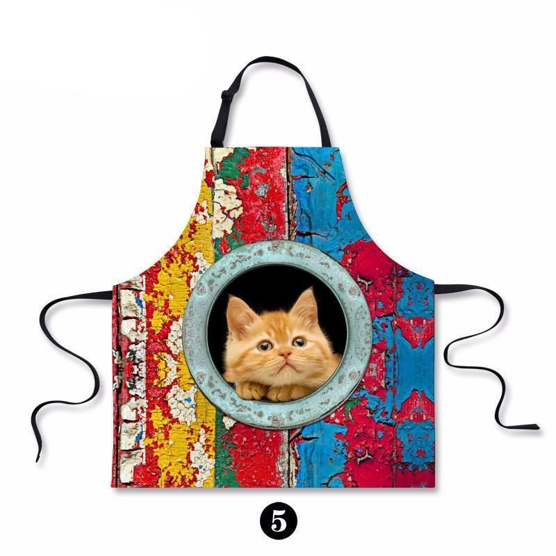 Söta Katter Tryckt Köksskyddsförkläde