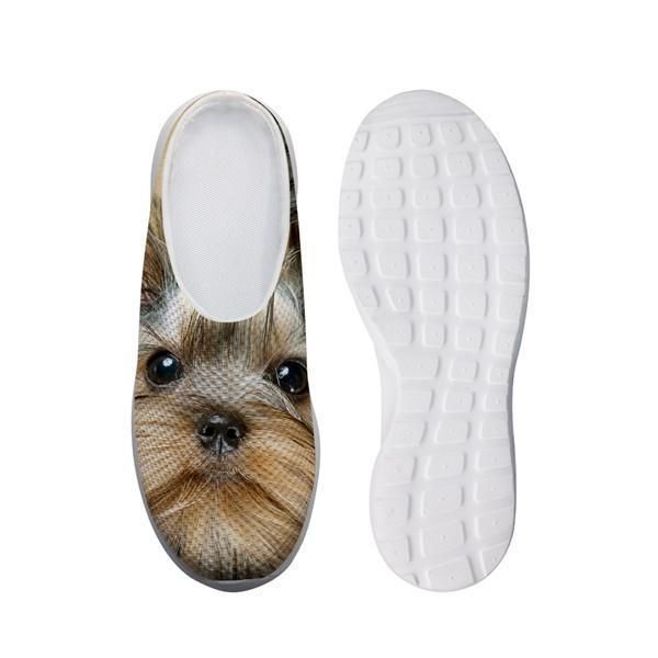 Söta Maskskor 3d Cool Hundtryckt Slip-on