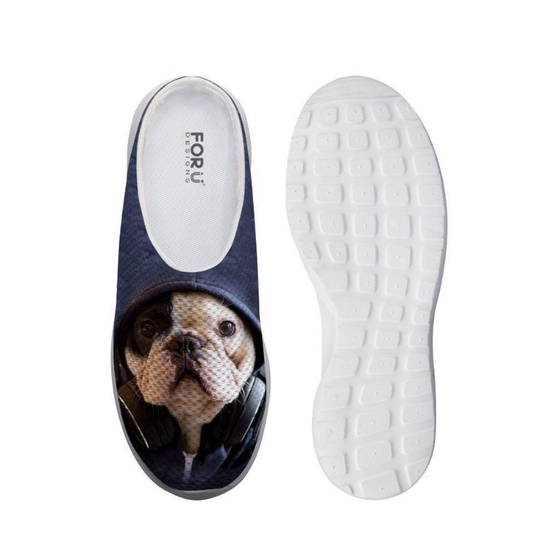 Söta Maskskor 3d Cool Hundtryckt Slip-on