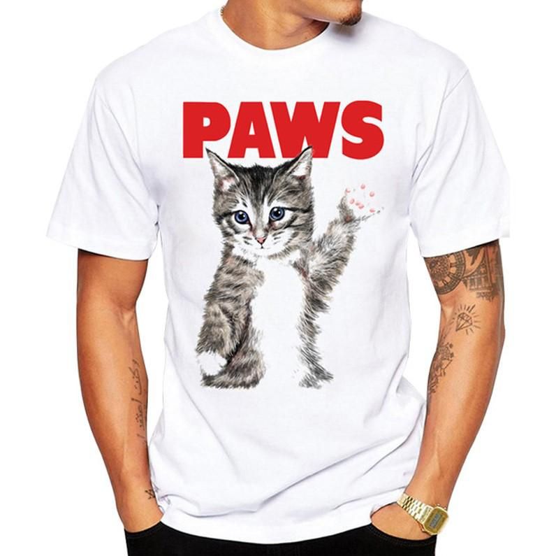Tassar Katt Tryckt T-shirt