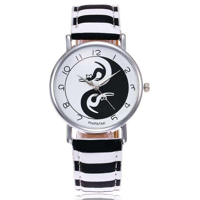 Yin Yang Kattdesign Armbandsur