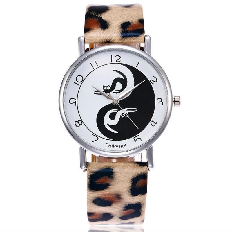 Yin Yang Kattdesign Armbandsur