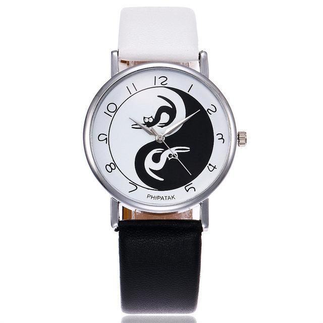 Yin Yang Kattdesign Armbandsur